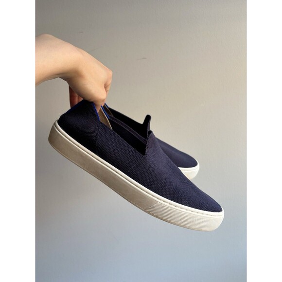 Rothy's Navy Blue The Original Slip On Sneaker Washable Shoes - Picture 3 of 5
